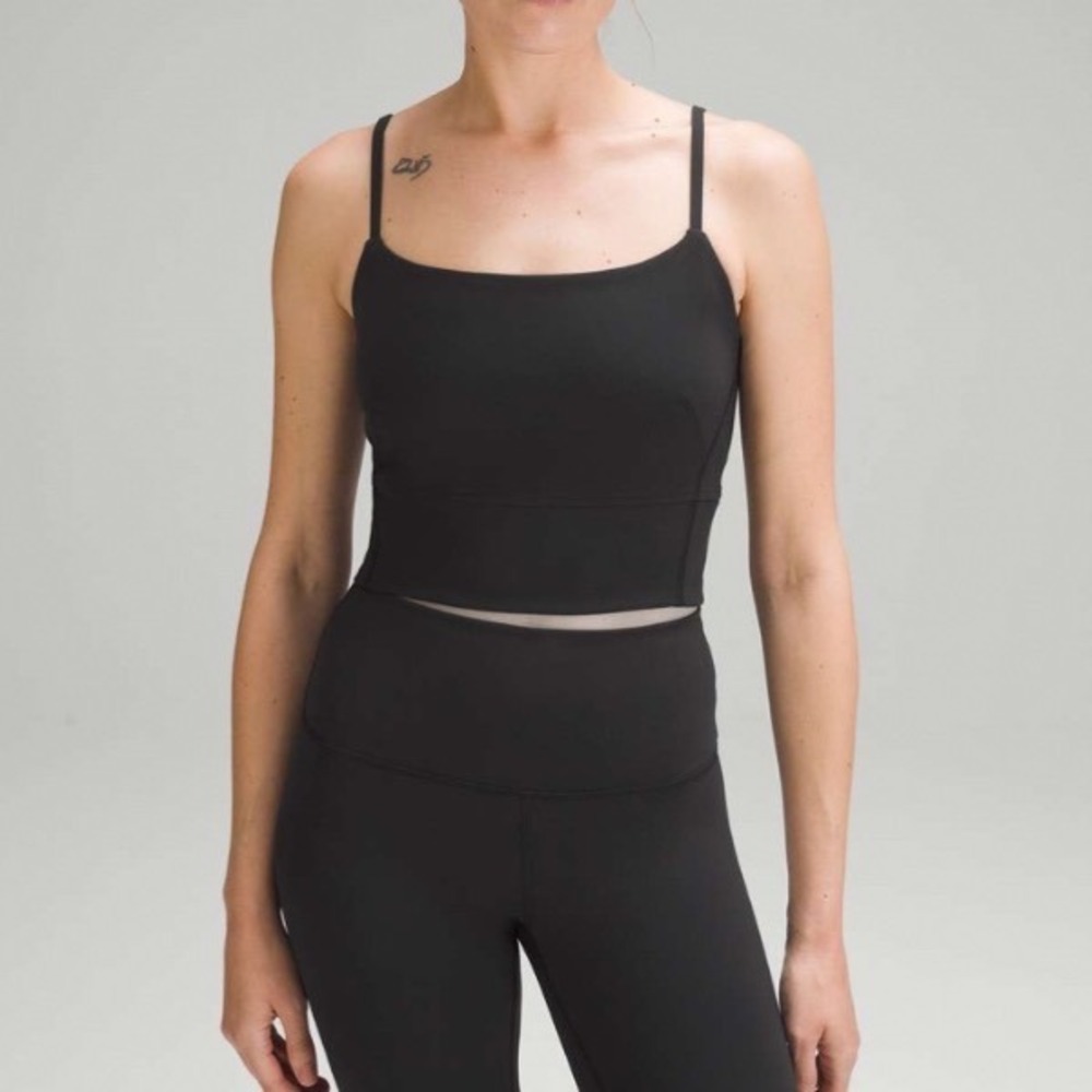 Lululemon Wunder Train Strappy Tank Top Black  Cropped Size 6
